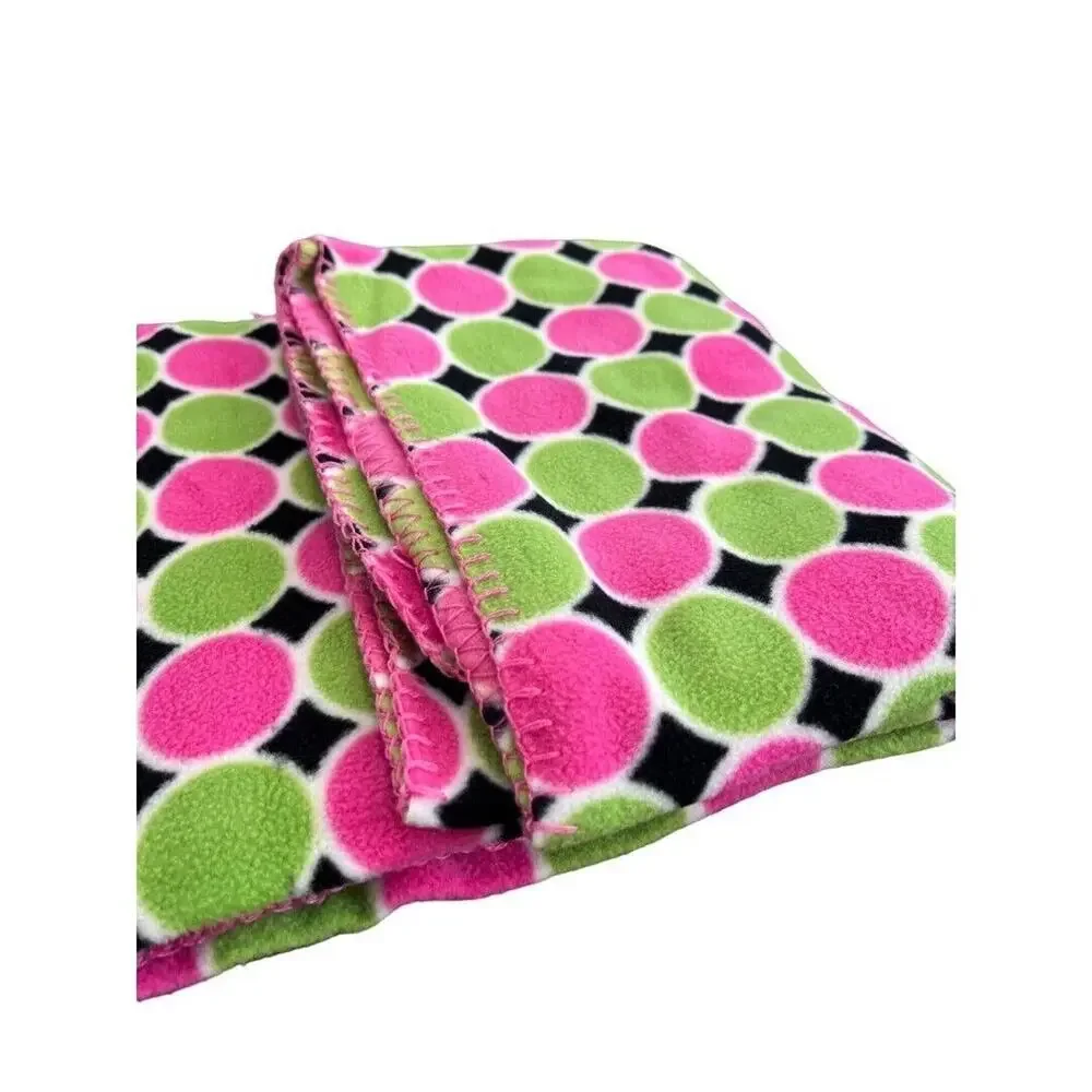 New Buckhead Betties Fleece Polka Dot Blanket 4'x5'